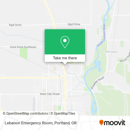 Lebanon Emergency Room map