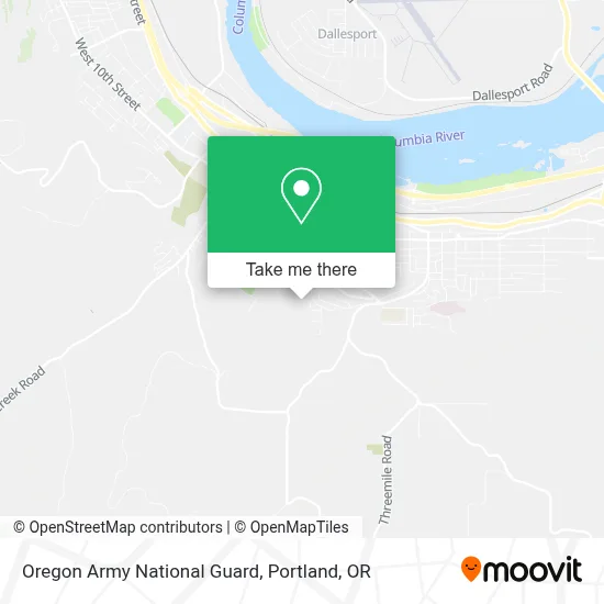 Oregon Army National Guard map