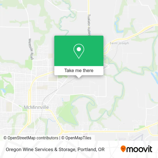 Oregon Wine Services & Storage map