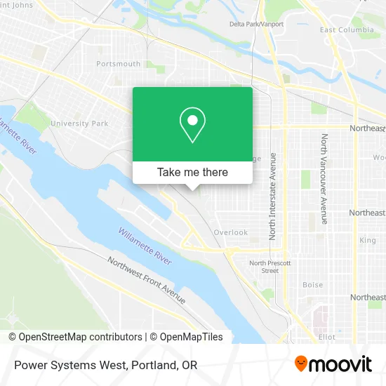 Power Systems West map