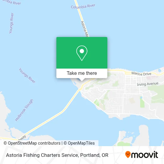 Astoria Fishing Charters Service map