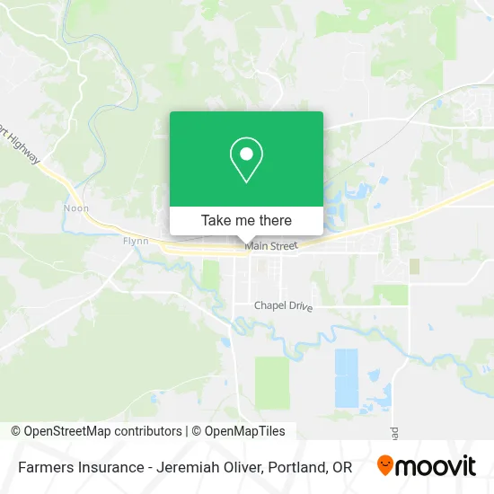 Farmers Insurance - Jeremiah Oliver map