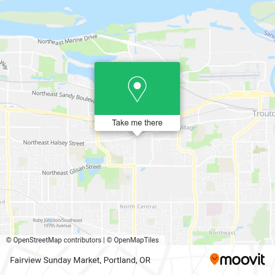 Fairview Sunday Market map