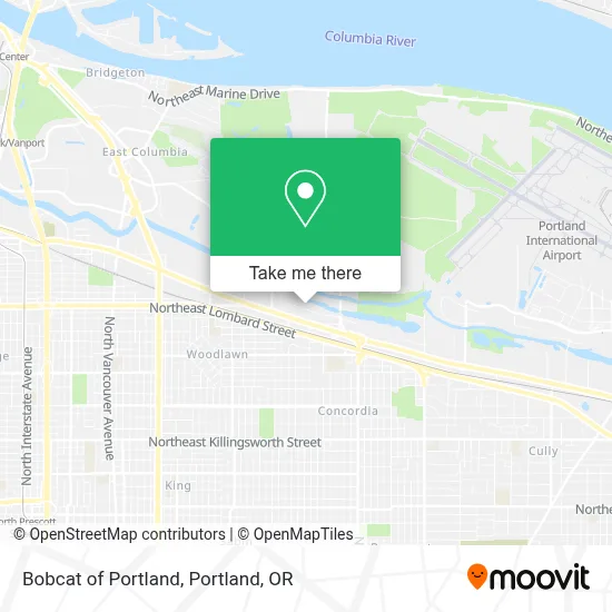 Bobcat of Portland map
