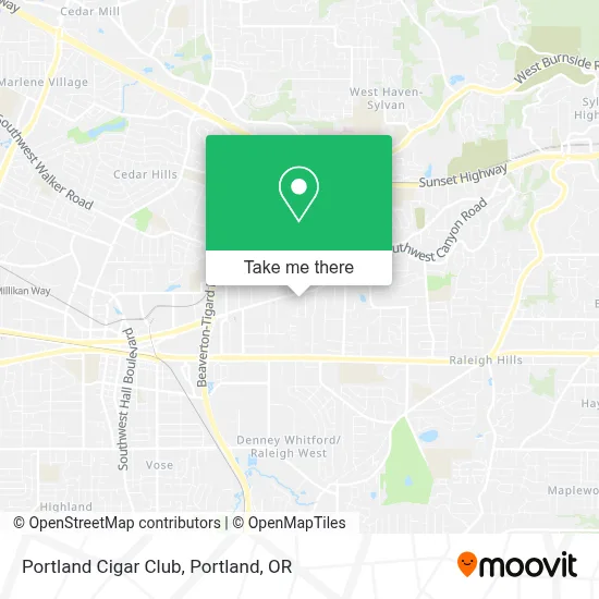 Portland Cigar Club map