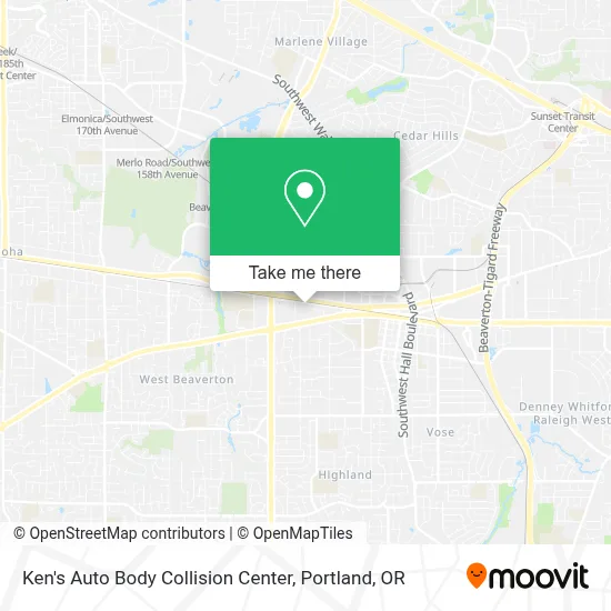 Ken's Auto Body Collision Center map