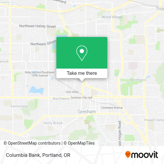Columbia Bank map