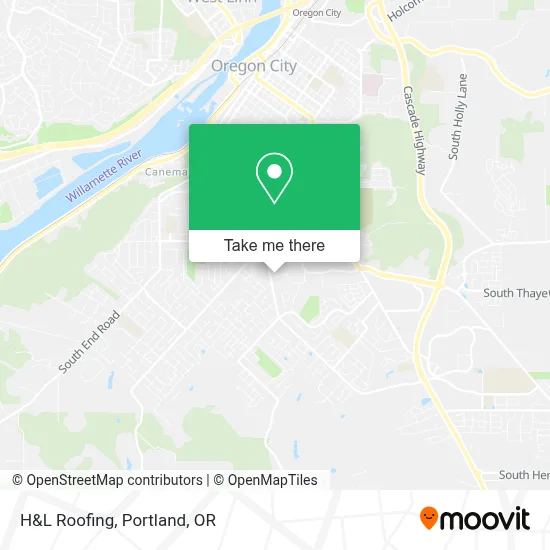 H&L Roofing map