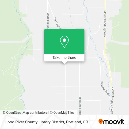 Hood River County Library District map