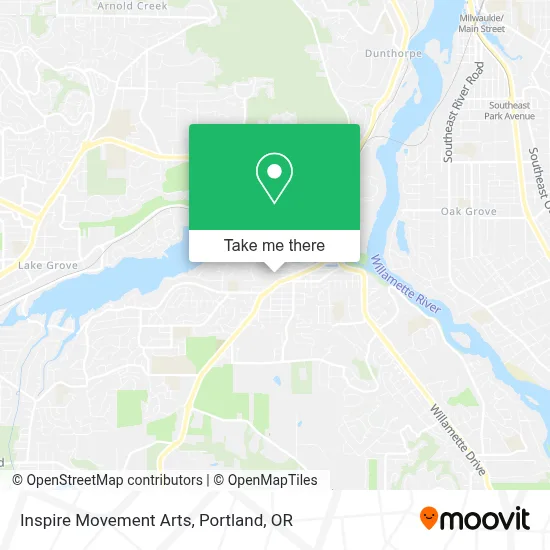 Inspire Movement Arts map