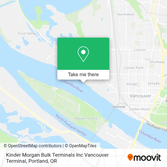 Kinder Morgan Bulk Terminals Inc Vancouver Terminal map