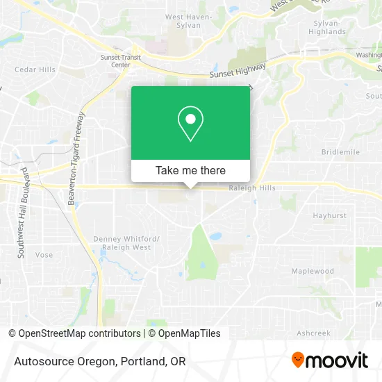Autosource Oregon map