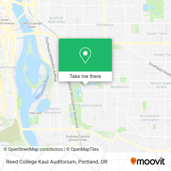 Reed College Kaul Auditorium map