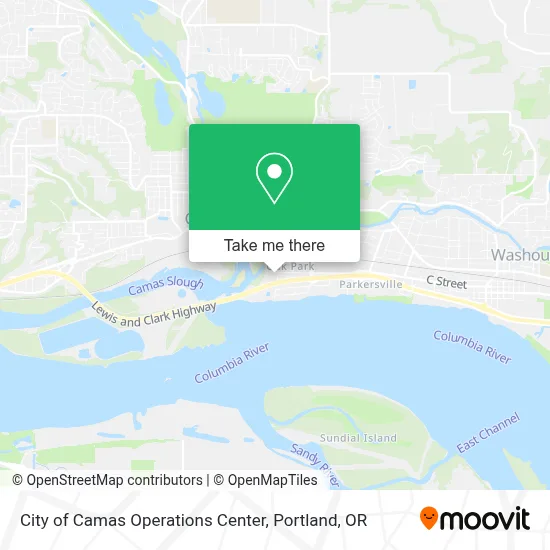 City of Camas Operations Center map