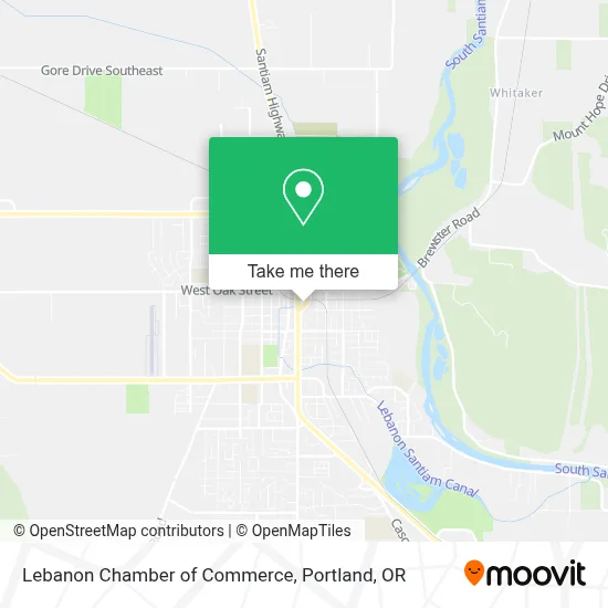 Lebanon Chamber of Commerce map