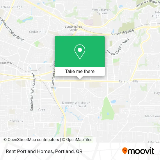 Rent Portland Homes map