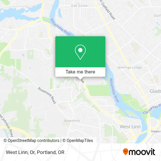 West Linn, Or map
