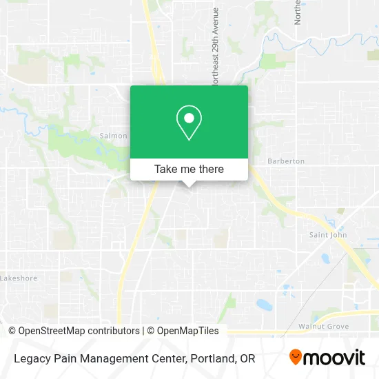 Legacy Pain Management Center map