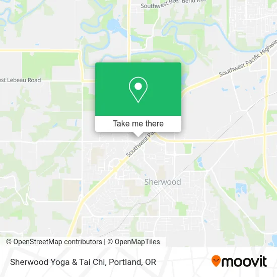Sherwood Yoga & Tai Chi map