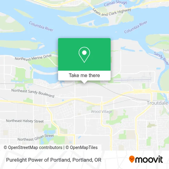Purelight Power of Portland map