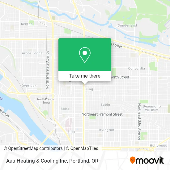 Aaa Heating & Cooling Inc map
