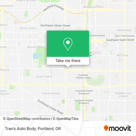 Tran's Auto Body map