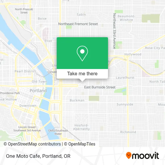 One Moto Cafe map