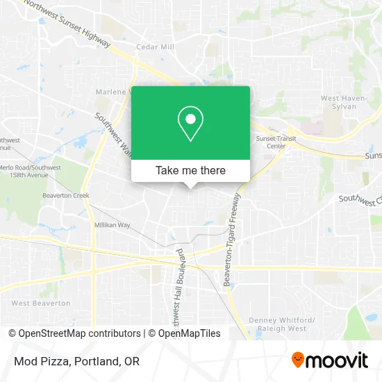 Mod Pizza map