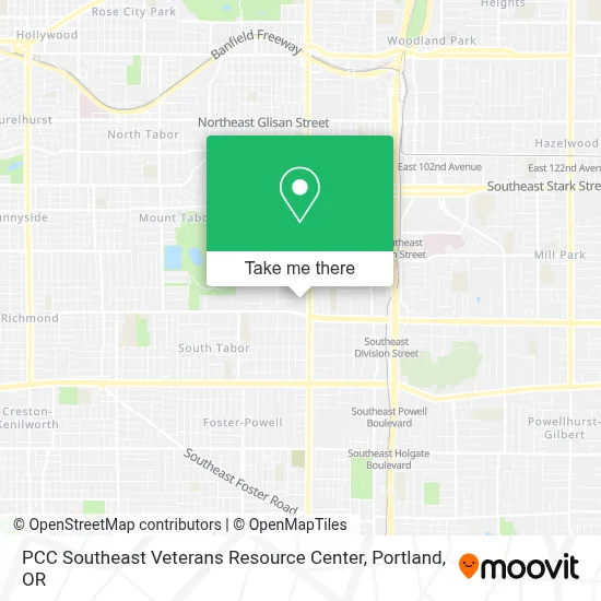 PCC Southeast  Veterans Resource Center map