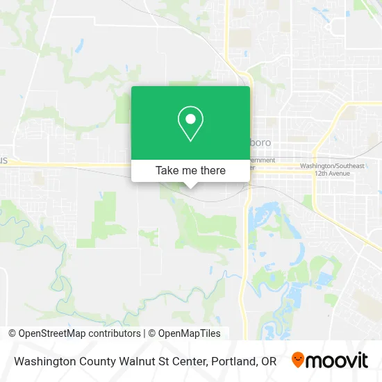 Washington County Walnut St Center map