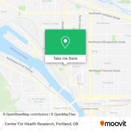 Center For Health Research map