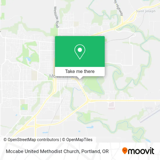 Mccabe United Methodist Church map