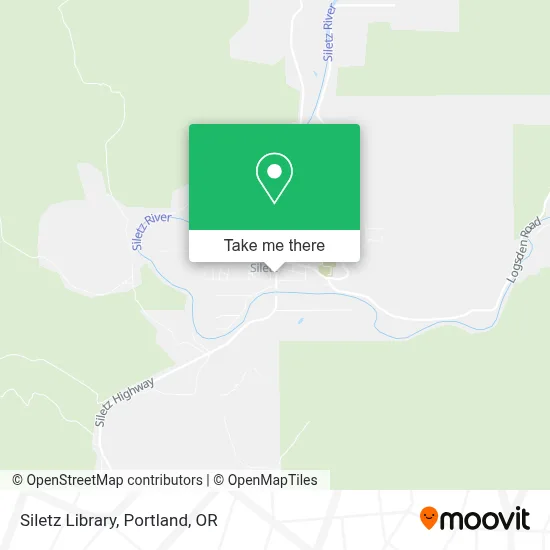 Siletz Library map