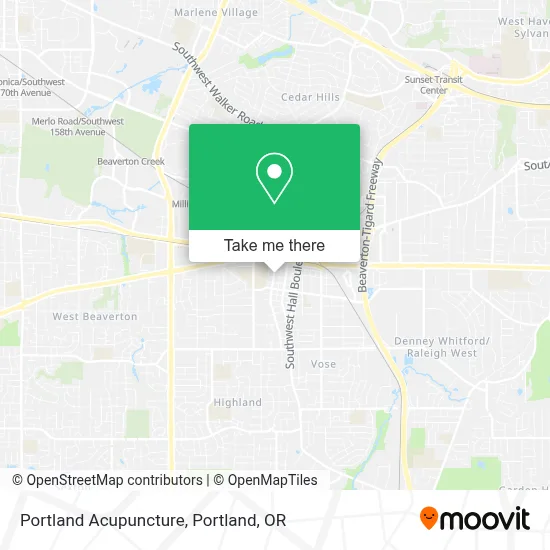 Portland Acupuncture map