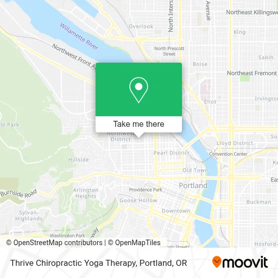 Thrive Chiropractic Yoga Therapy map