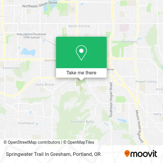 Springwater Trail In Gresham map