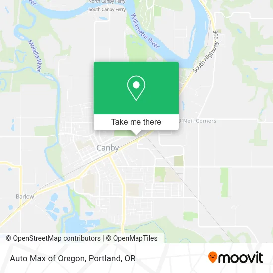 Auto Max of Oregon map