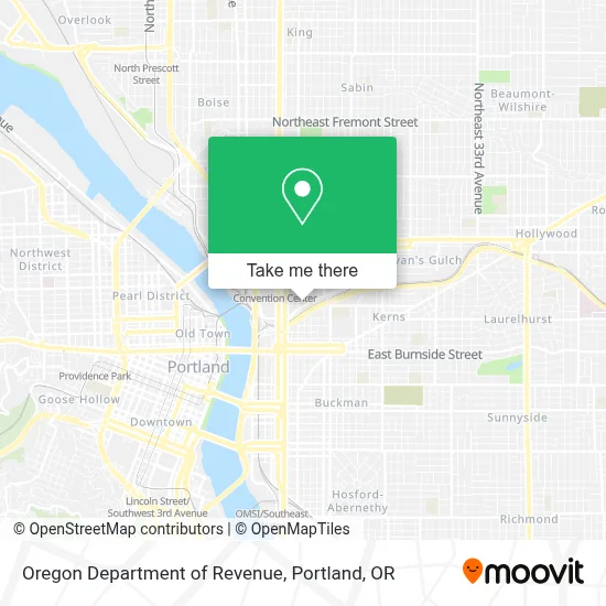 Oregon Department of Revenue map