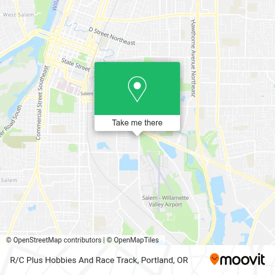 R / C Plus Hobbies And Race Track map