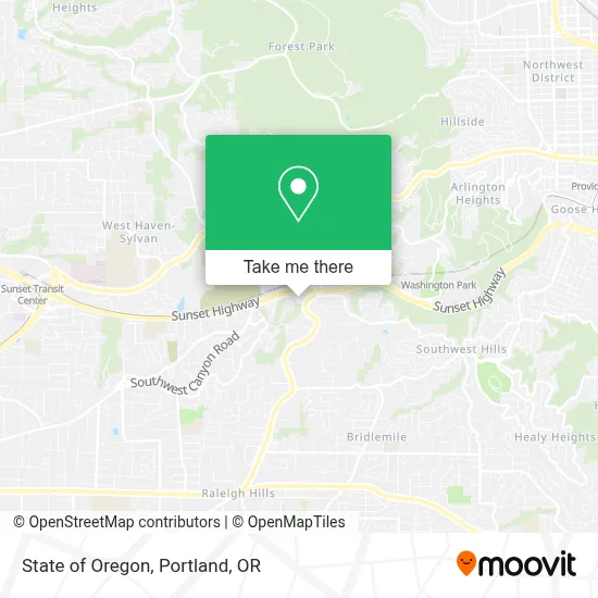 State of Oregon map