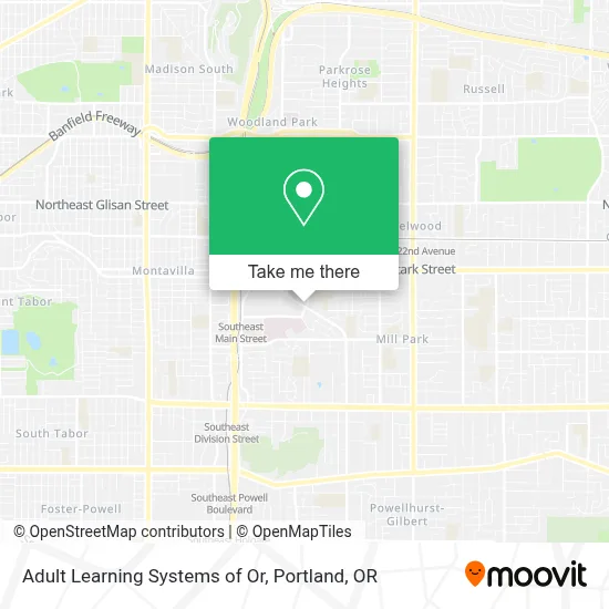 Adult Learning Systems of Or map