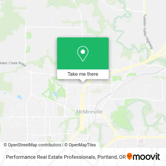 Performance Real Estate Professionals map