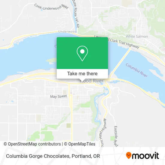 Columbia Gorge Chocolates map