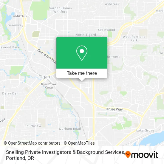 Snelling Private Investigators & Background Services map