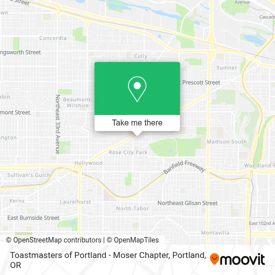 Toastmasters of Portland - Moser Chapter map