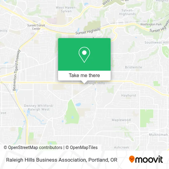 Raleigh Hills Business Association map