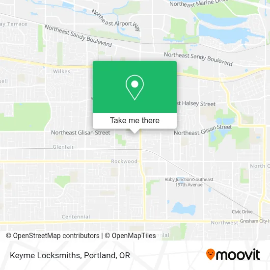 Keyme Locksmiths map