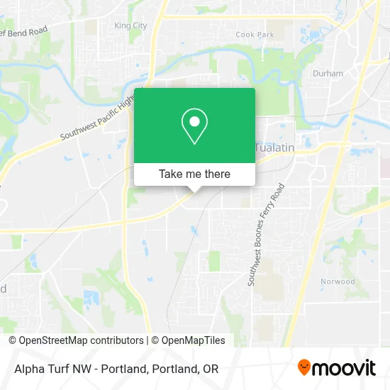 Alpha Turf NW - Portland map