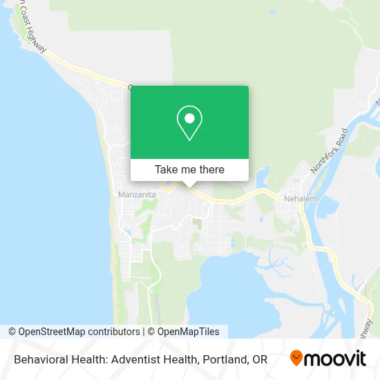 Behavioral Health: Adventist Health map