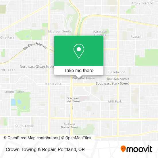 Crown Towing & Repair map